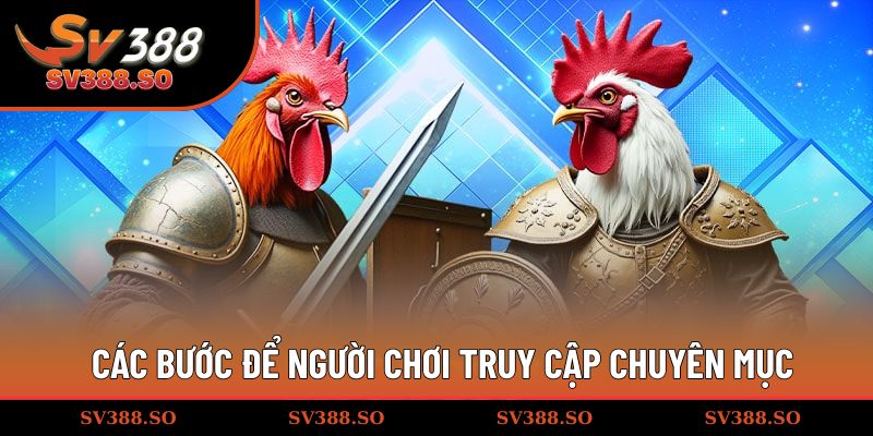 Các bước để người chơi truy cập chuyên mục